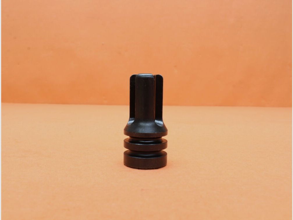 Brownells AR-15 : Frein de bouche A1 à 3 branches Duckbill (1/2-28) BRN .223 Acier mat / Suppresseur de flamme