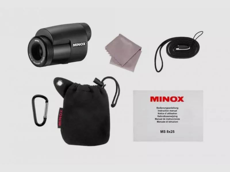 Minox MS 8x25 Macroscope Argento/Nero, immagine 2 di 2