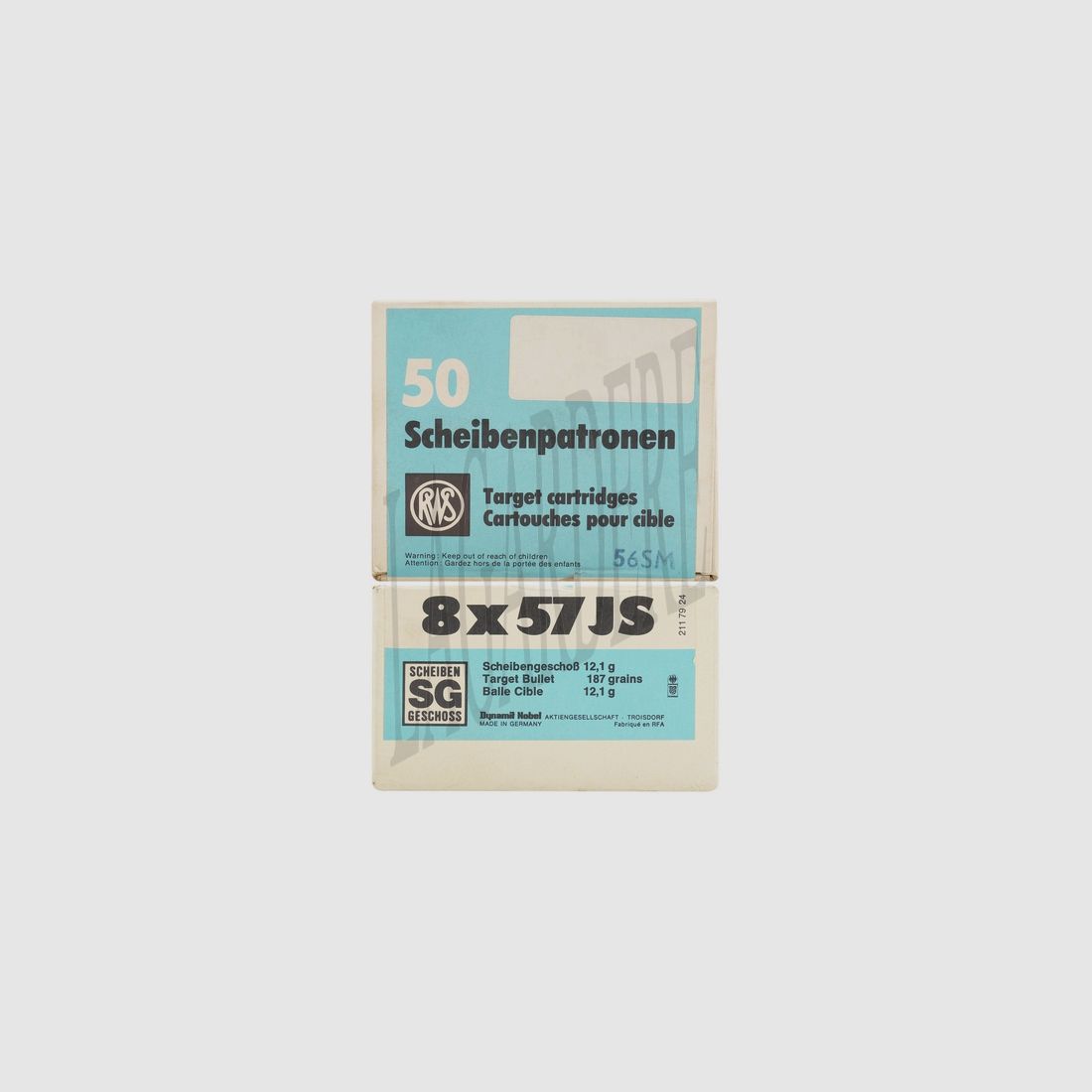 RWS SG 12,1G / 187 GRS (PATRONE MIT GESCHOSS)