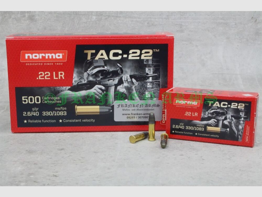 Norma TAC-22 40gr. 2,6g 50Stück
