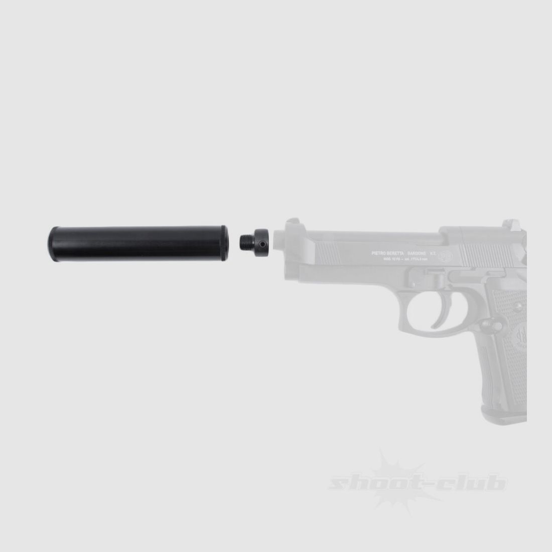 shoXx silencer + adapter for Beretta M92 and Perfecta 32