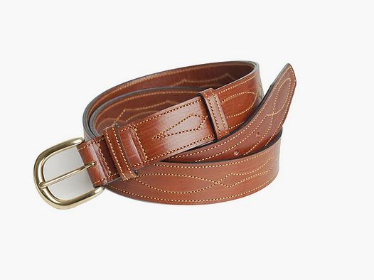 Gürtel Vaqueta mit durchbrochenem Design Cognac 3,50x130