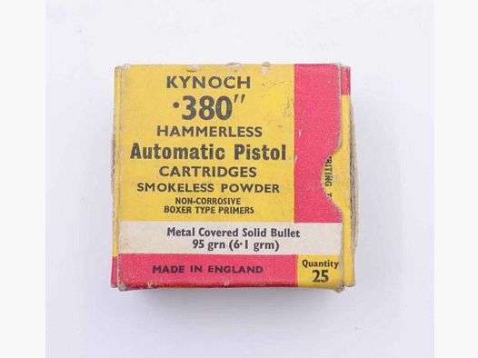 Kynoch, Anglia amunicja pistoletowa .380 ACP / 9 mm krótki