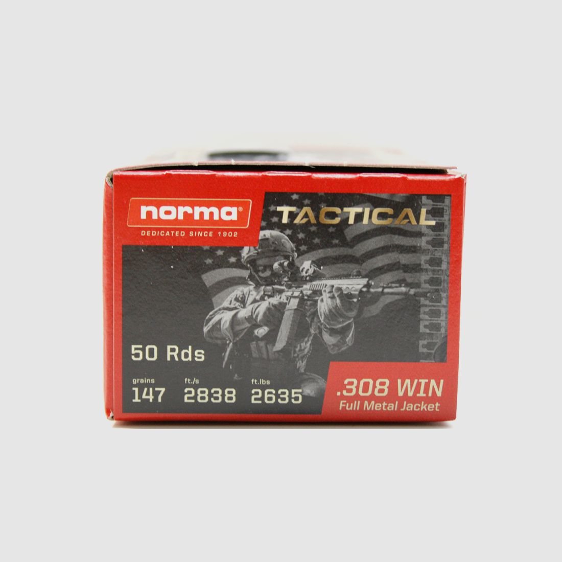 50 Schuss NORMA .308 Win. 147gr 9,5g Vollmantel Munition Patronen TARGET made in Germany #2422027