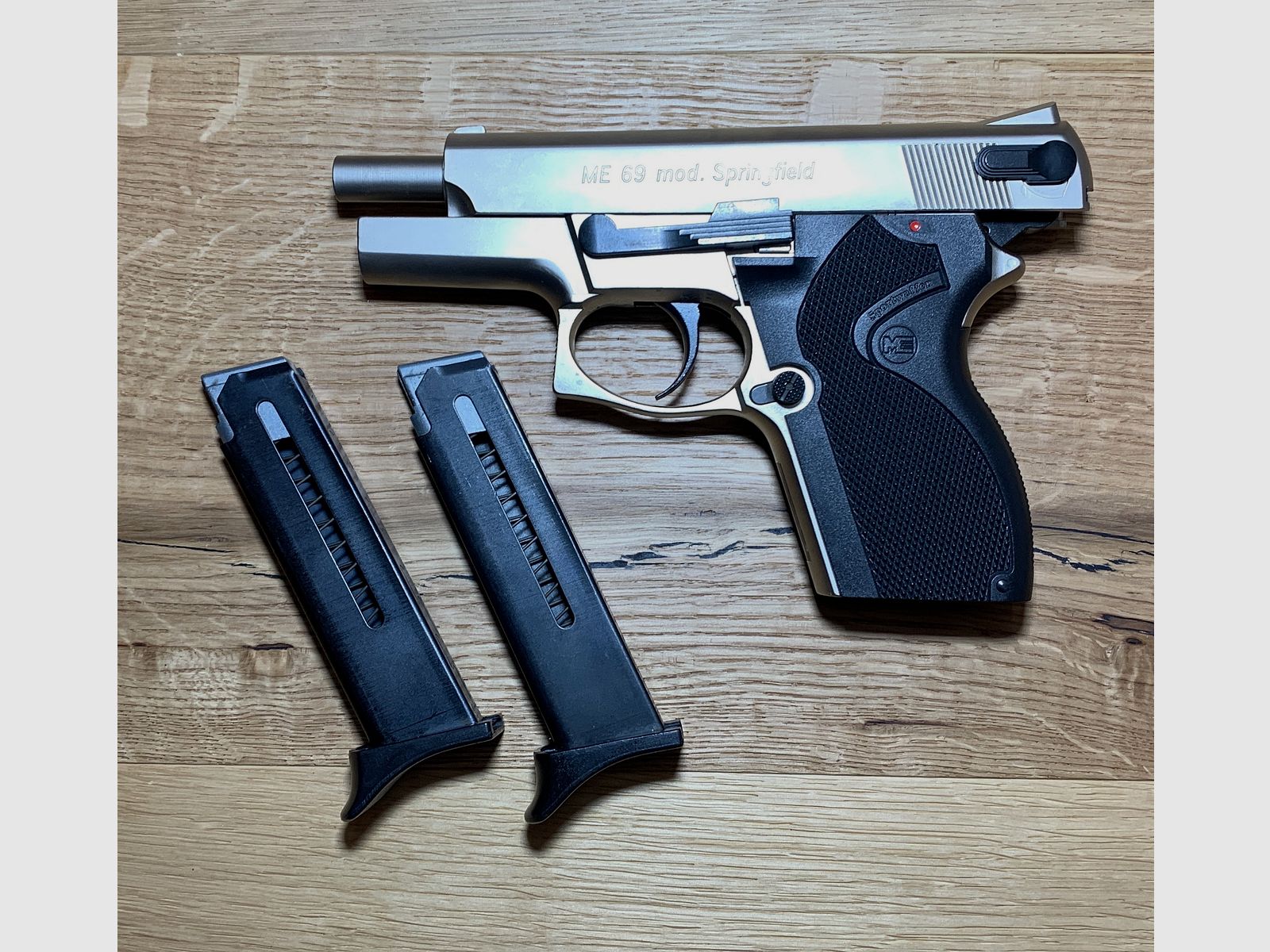 ME 69 Springfield (Mini Para) Pistolet de signalisation, finition mate, 9mm P.A.K., (réplique de S&W Mini Gun)