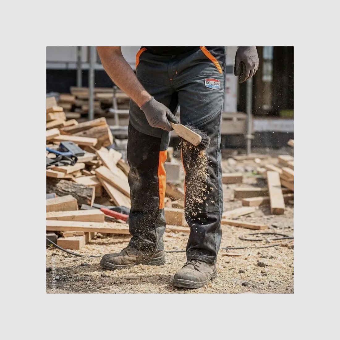 Solidur DEPA2 Freischneiderhose schwarz und orange, Bild 12 von 14