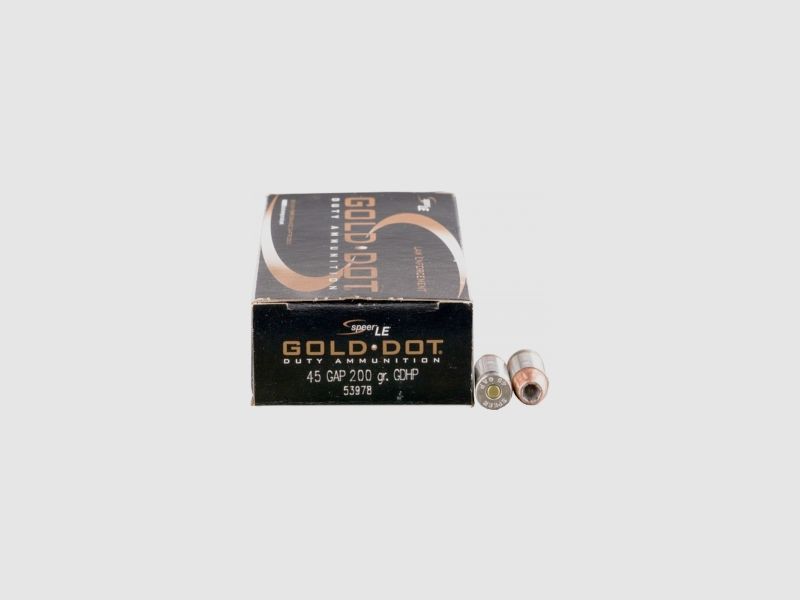 Speer Gold Dot .45 GAP 200GR GDHP 50 Patronen