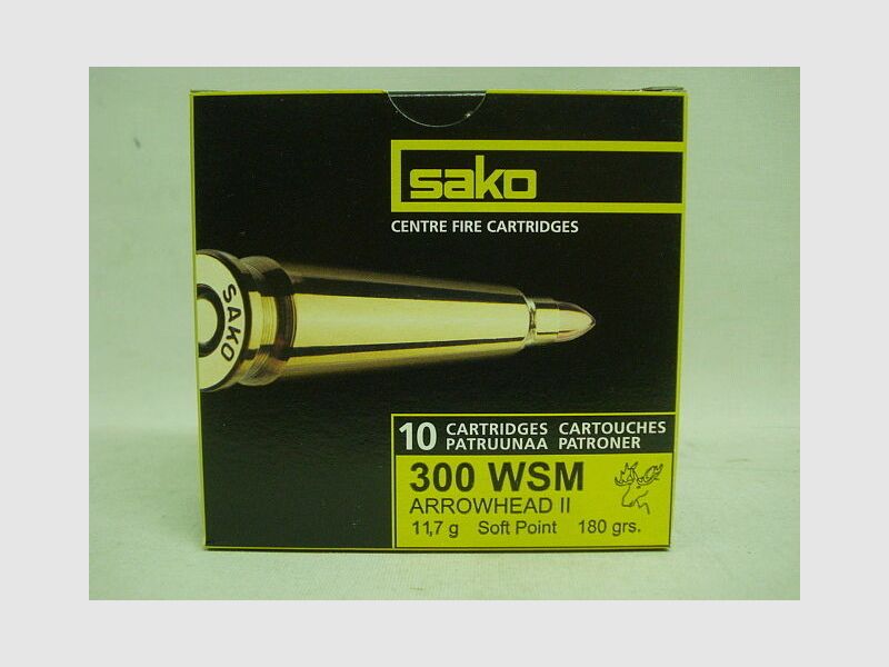 Sako .300WSM Arrowhead II 11.7g/180gr (a10) SP