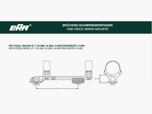RECKNAGEL Montage BSM m. 30mmRinge einteilig - komplett 'G9Plus'