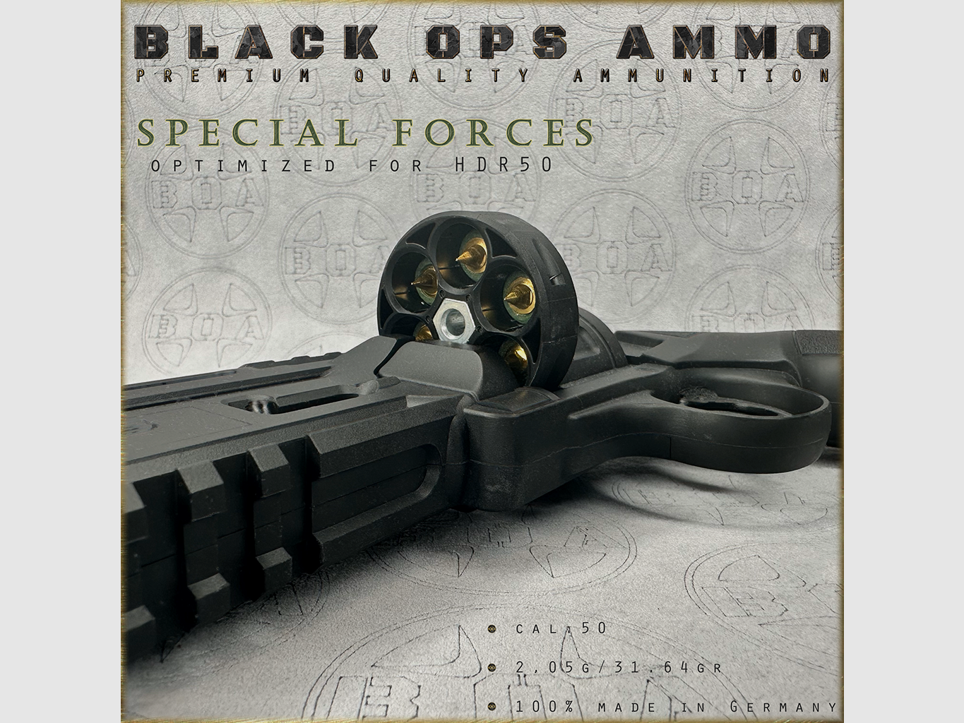 18x + 2 Spezialkräfte BLACK OPS MUNITION HDR 50 TR Kal.50 Munition T4E Umarex HDR50 TR50, Bild 4 von 4