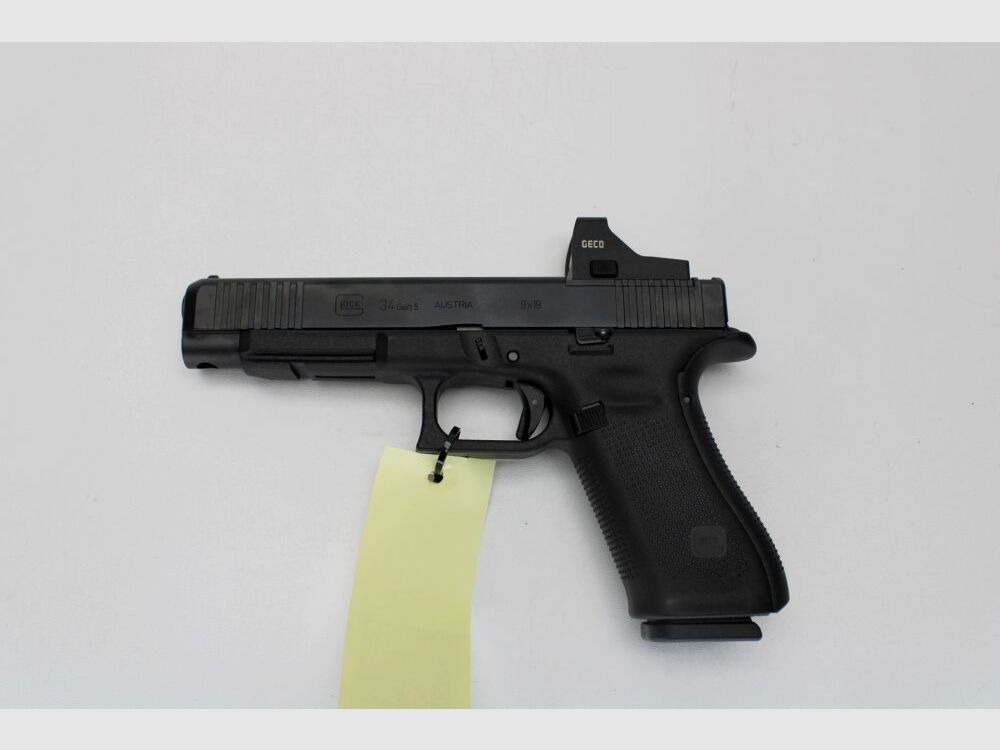 Pistole Glock 34 GEN5 MOS M.O.S. mit Geco Sight und 3 Magazinen 9mmLuger
