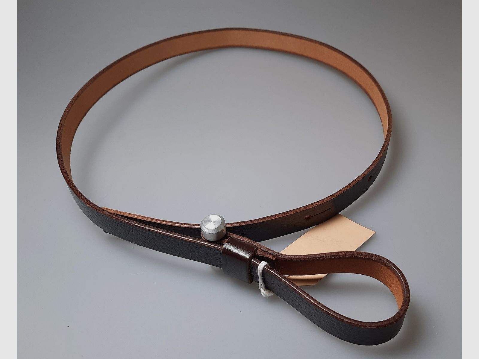 Sangle de fusil avec nœud, marron foncé (largeur de la sangle 2cm), image 1 sur 2