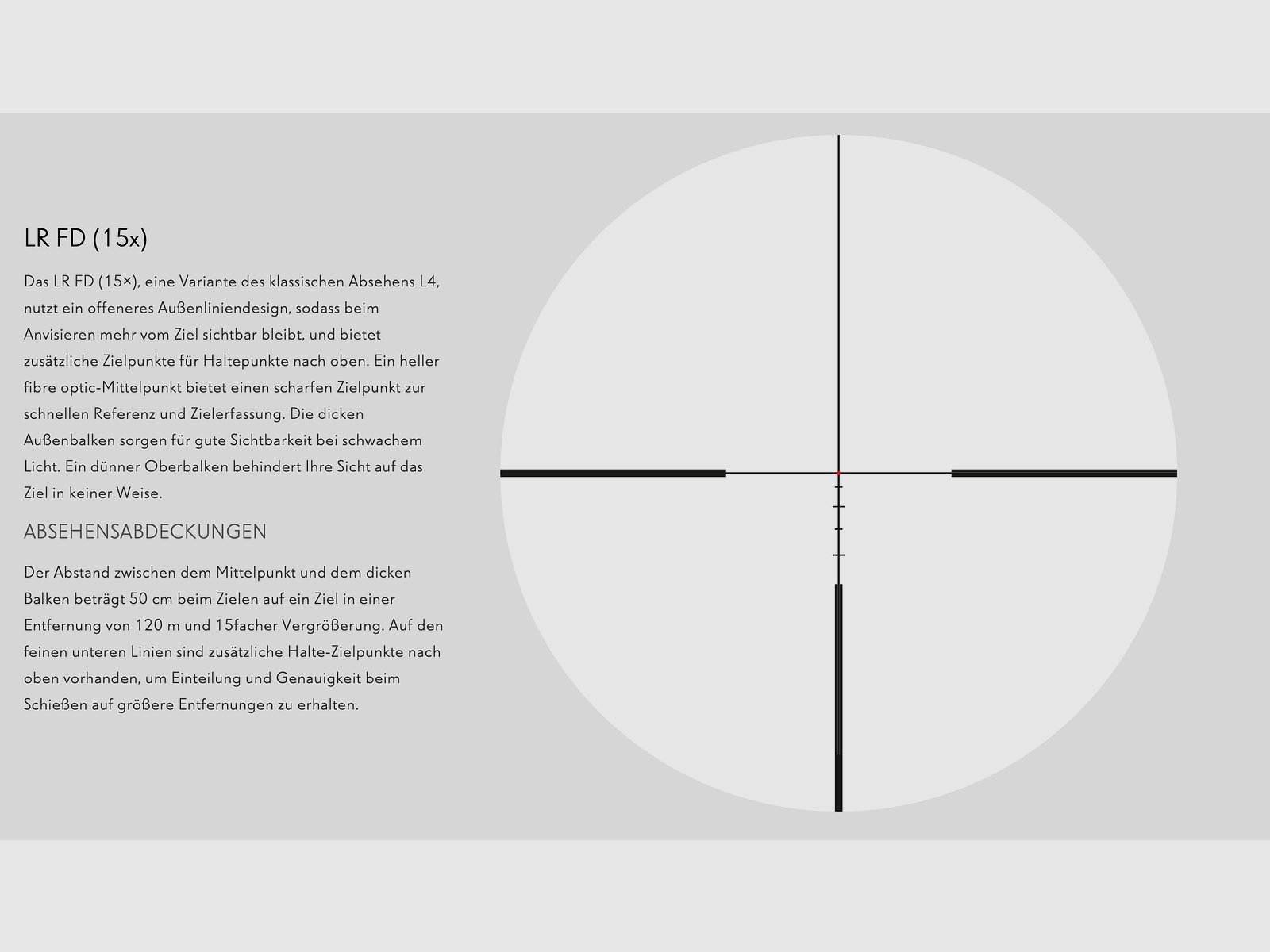 Hawke 18425 FRONTIER Zielfernrohr 30 FD 2.5-15x50 LR FD 15X ABSEHEN