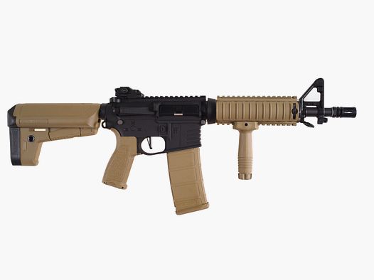 AR15 CQB-R CHARLIE TAN/Schwarz S-AEG Softair Gewehr Frei ab 18 Jahren | Delta Armory