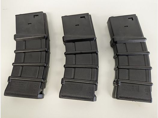 3x Airsoft G&G AR15 / M4 / M16 Thermold Magazin Hi-Cap 450 Schuss schwarz