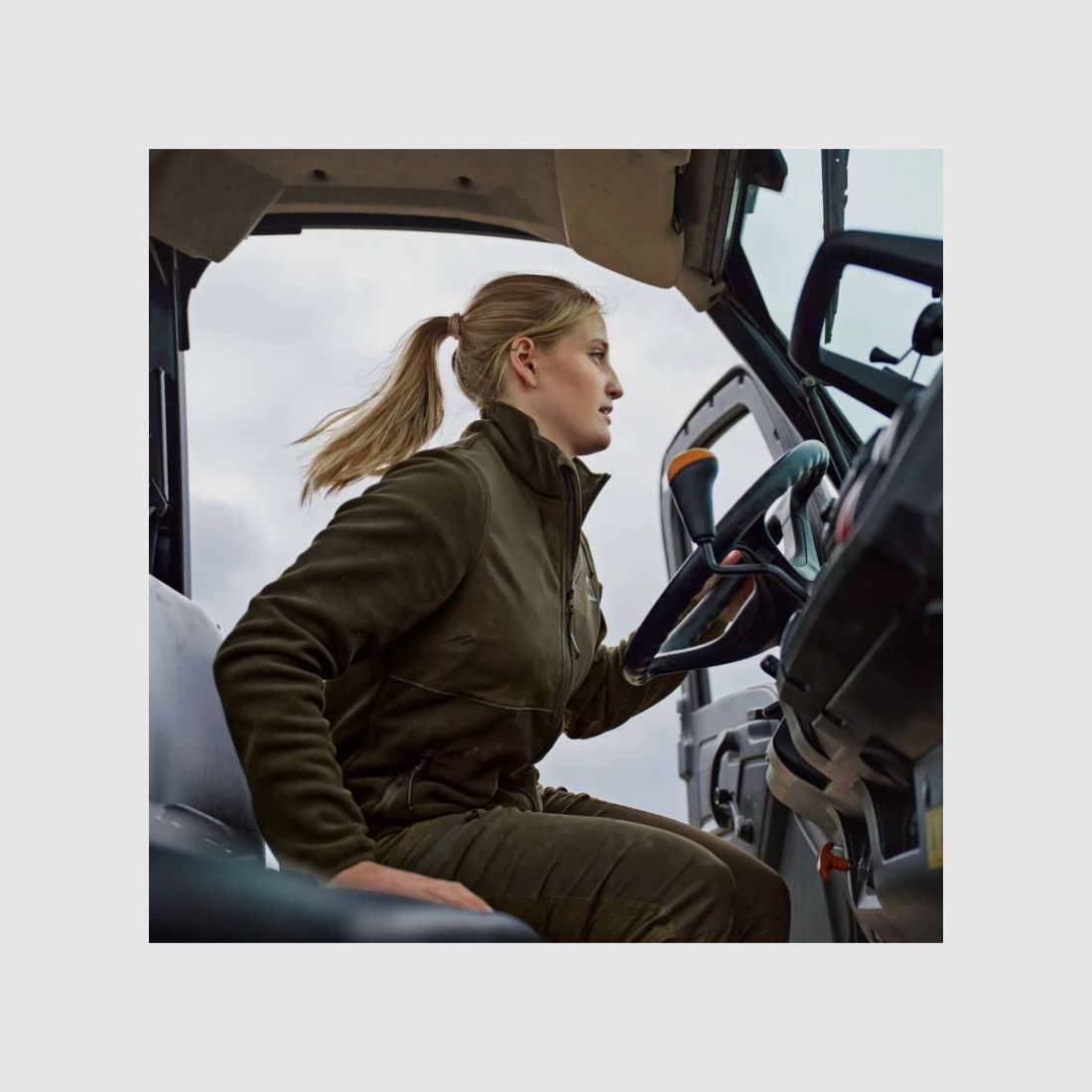 Härkila D-Fleece Giacca Fjell | hunting green/willow green, immagine 16 di 16