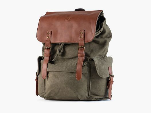 Rucksack aus Canvas und Eco-Leder 20L