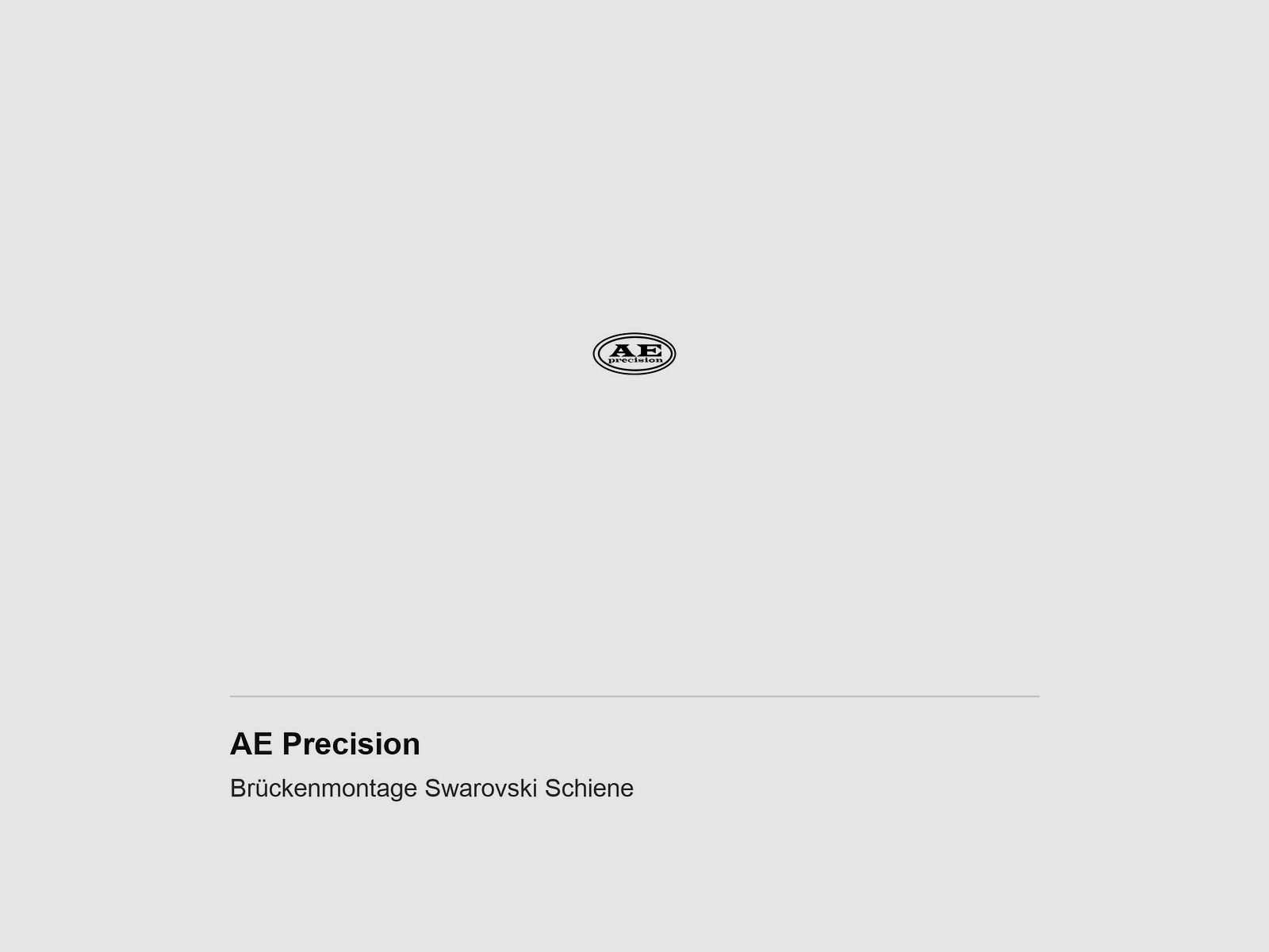 AE Precision Brückenmontage Swarovski Schiene