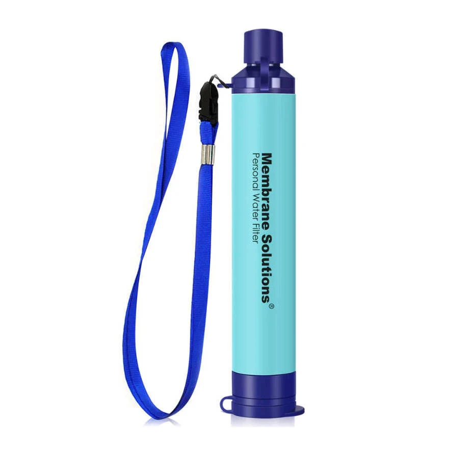 Membrane Solutions Straw I-waterfilter, blauw, outdoorrietje OESF036