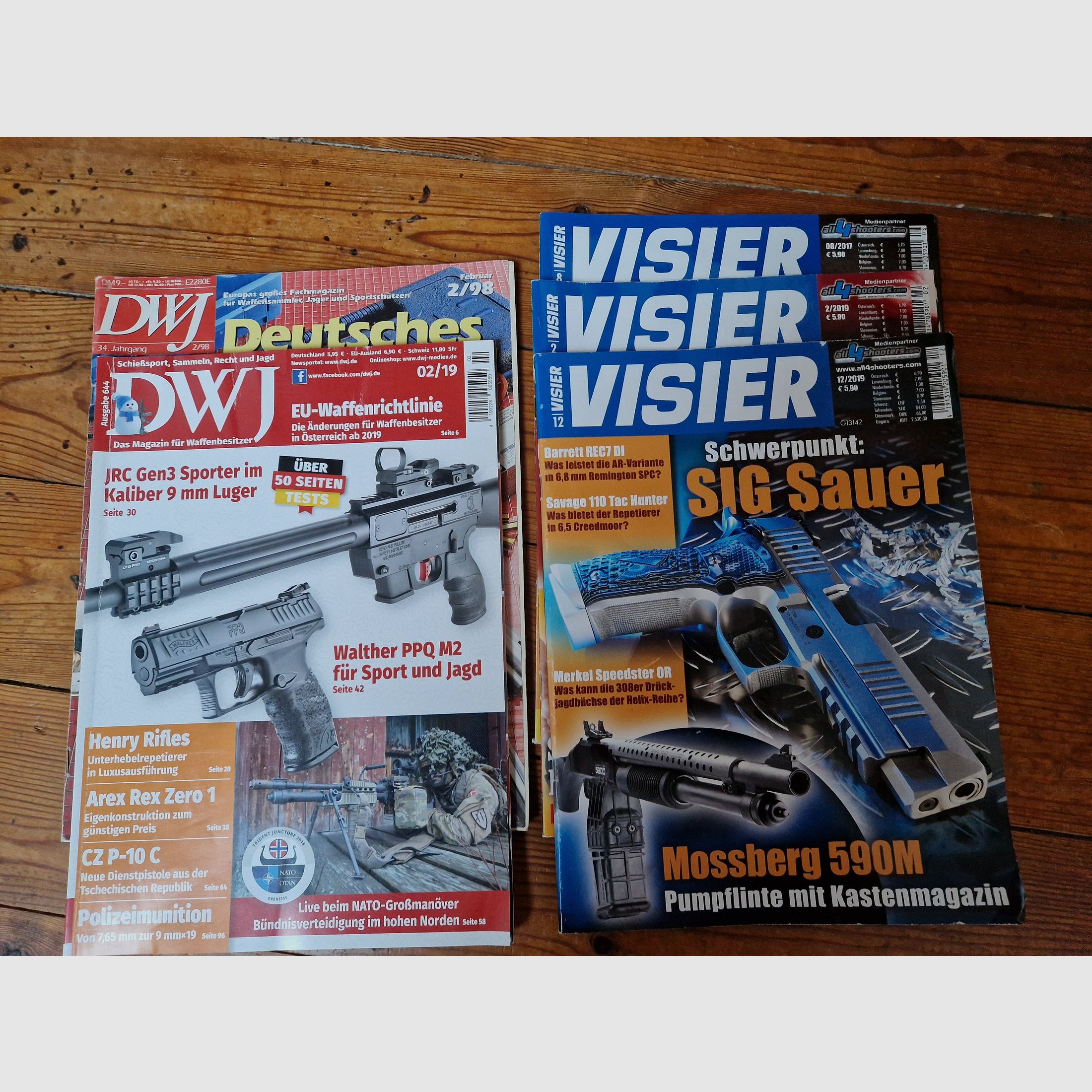 Zeitschriften VISIER, VISIER Special, DWJ, Jäger, Der Überläufer