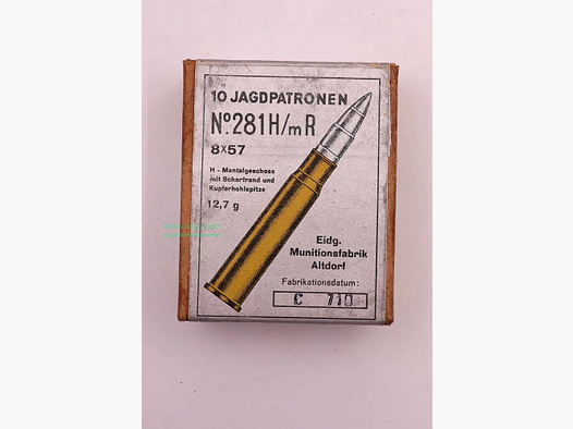 Eidg. Munitionsfabrik, Altdorf cartouches de fusil 8x57JRS