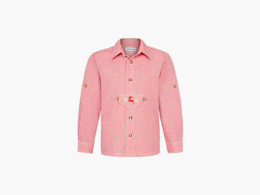 Children's shirt stag check in red