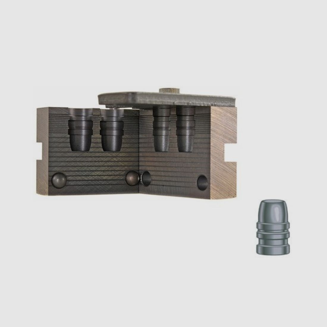 RCBS dubbele gietmal .454 / 11,53 mm 270 gr / 17,5 g 45-270-SAA vlakke neus kogels .454
