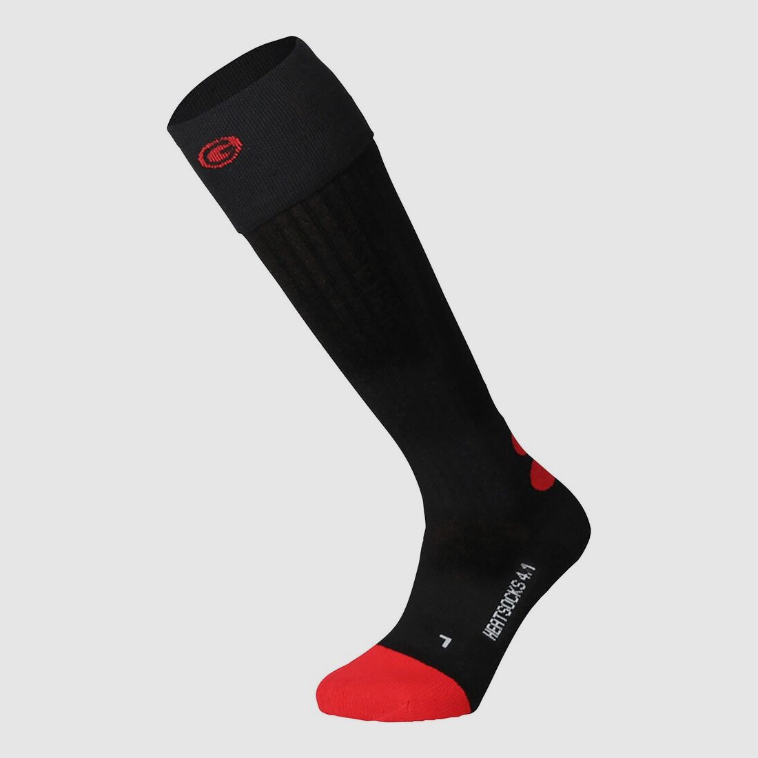 Lenz Pair of heated socks 4.1 Toe Cap® (Black/red, size 45-47), image 1 of 3