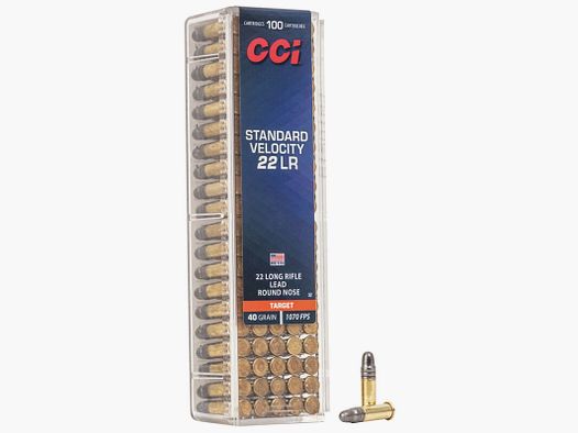 CCI Standard Velocity .22 LR 40GR LRN 100 cartouches