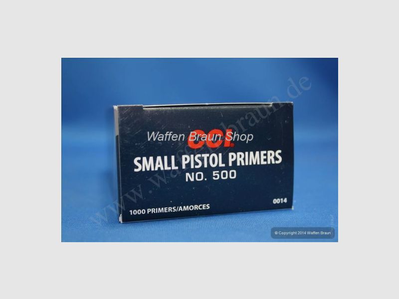 CCI 500 Zündhütchen Small Pistol 100 Stück