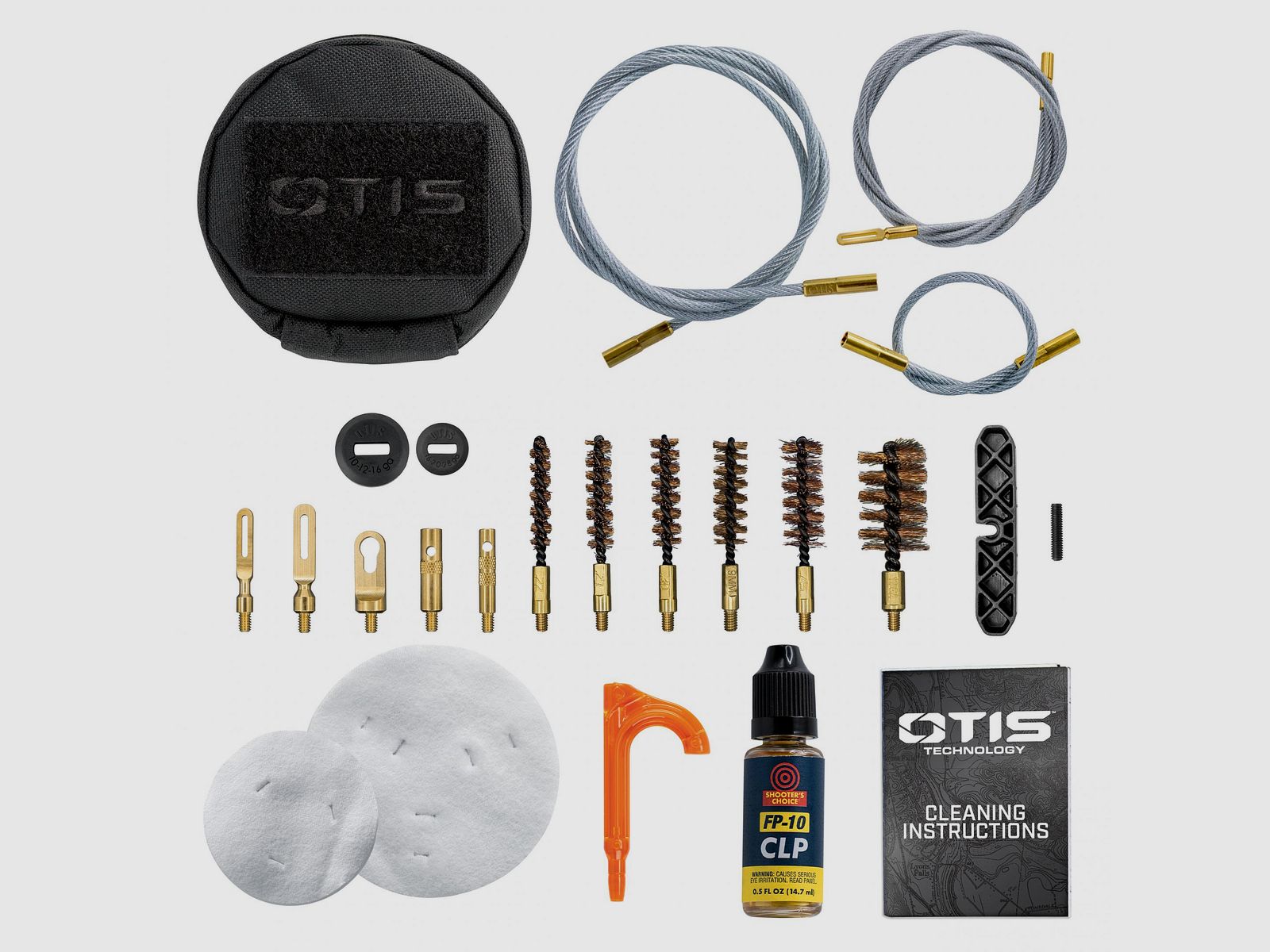 Otis Tactical Set di Pulizia per .22/.223, .270, .30/.308/30-06/30-30, .38/9mm, .45 cal, .12 incl. borsa