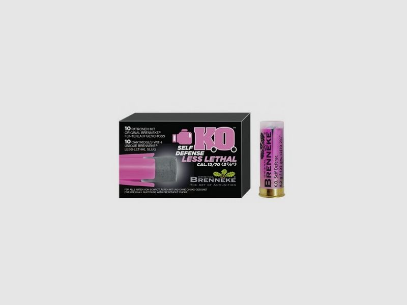 FLG Brenneke K.O. Self defense Less Lethal, Cal.12/70, 8.2g, 10 shotgun cartridges, Bild 1 von 2