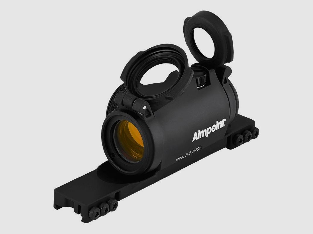 Aimpoint Rotpunktvisier Mod. Micro H-2 2 MOA / Schwarz incl. Schiene für Tikka T3 / T3X