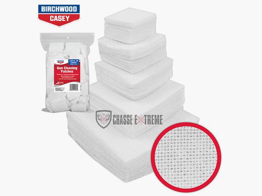 BIRCHWOOD CASEY Reinigingspatches voor Lopen Kal. 7mm tot 9mm