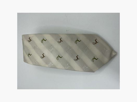 Tie silver motif silver, green, brown deer