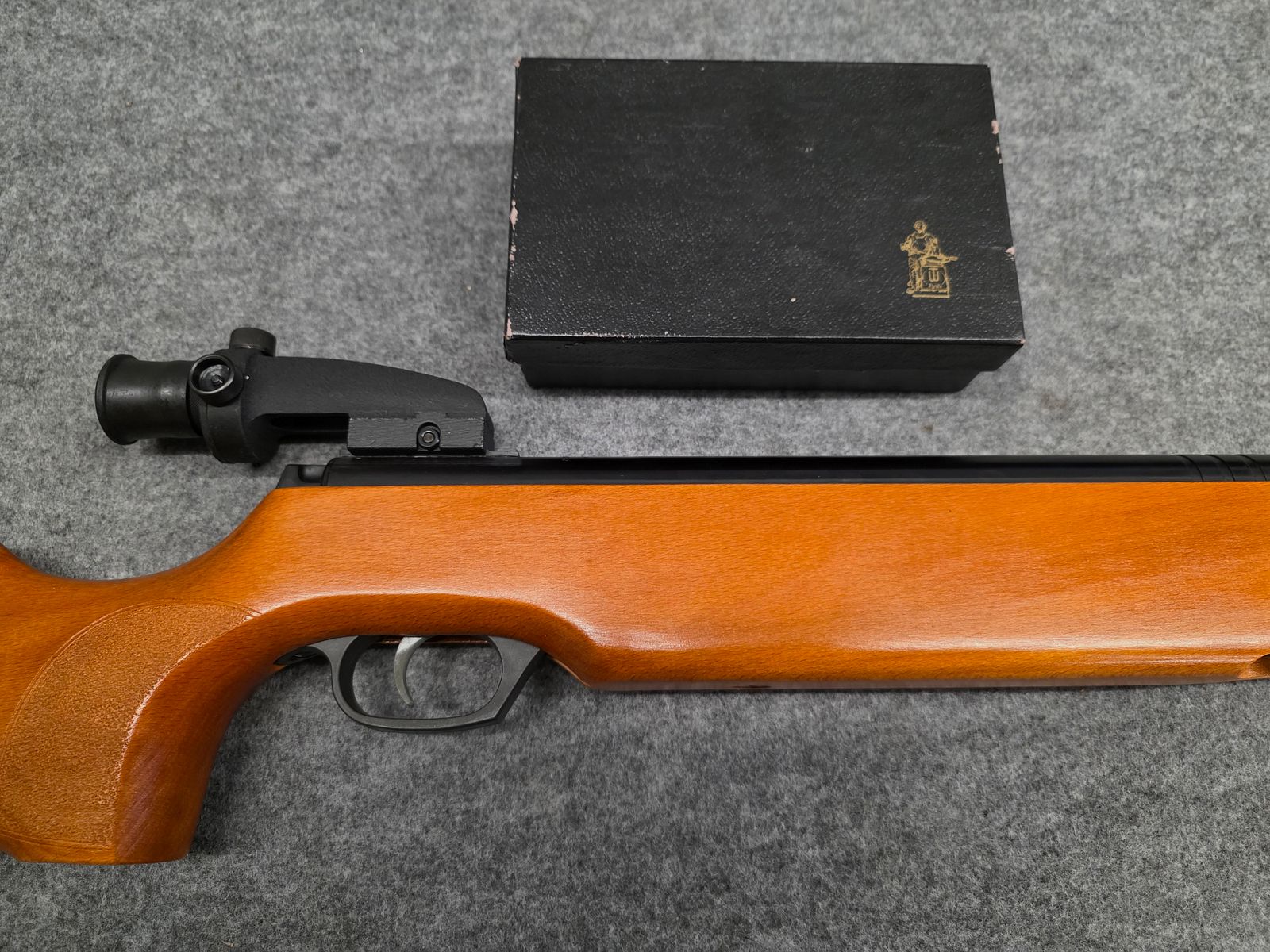 ¡Como comprado ayer en la tienda! Haenel 303 - 8 Super con disparador fino, diopter, cañón plegable, carabina de aire comprimido Kirmes 4.5mm.