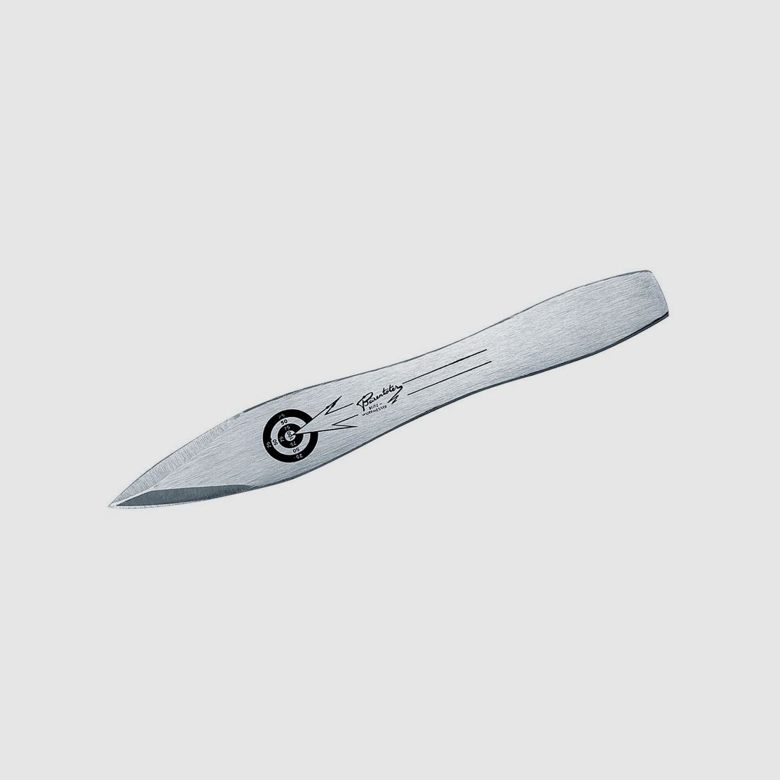 Throwing knife, stainless steel, 22cm, leather sheath,