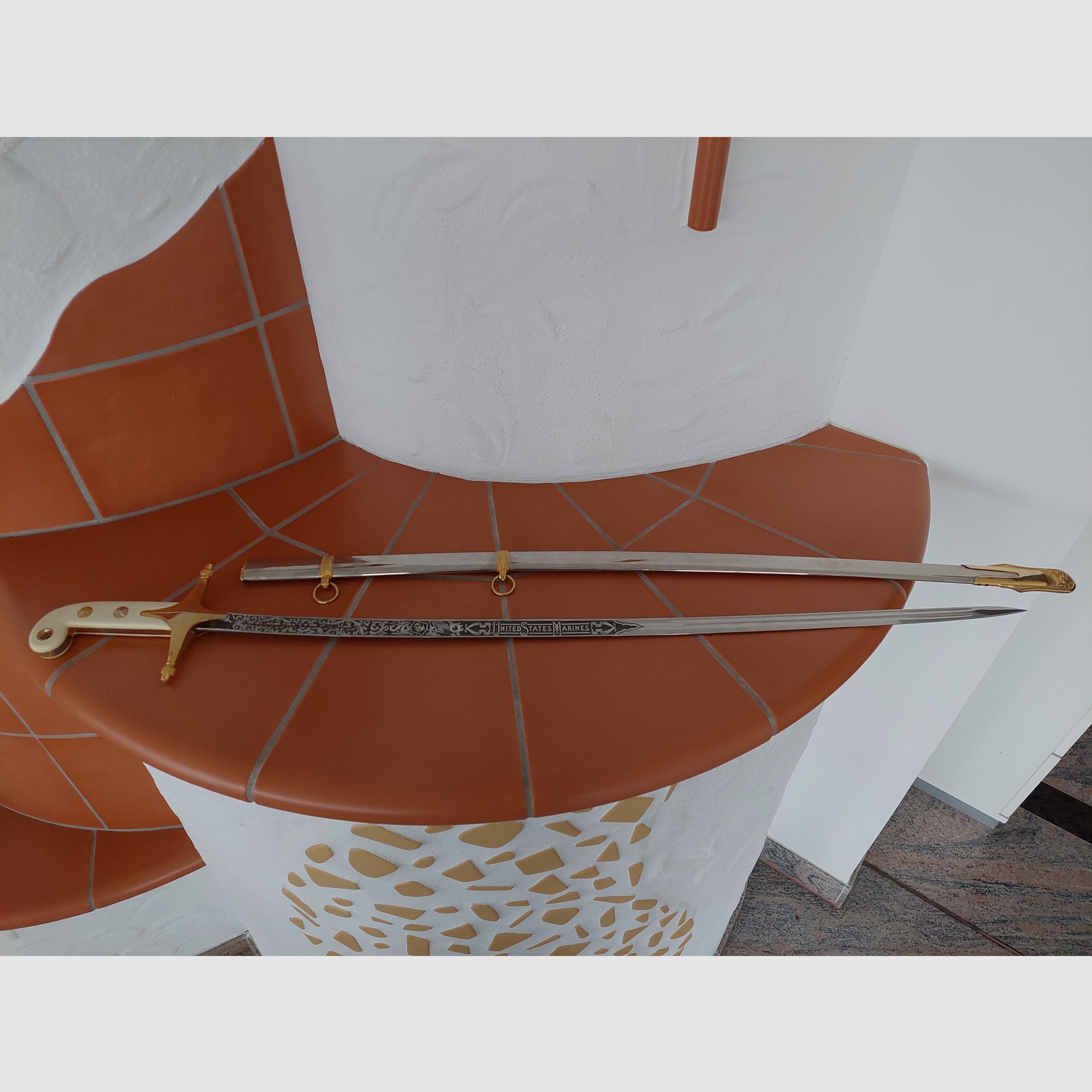 WKC saber / rapier, USA Art.1012 SerialNo. 6-82, 24 karat gold-plated