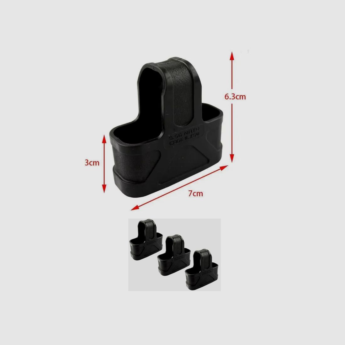 3 pcs. magazine slings magazine cover magazine grip 5.56 NATO faster magazine change, secure grip
