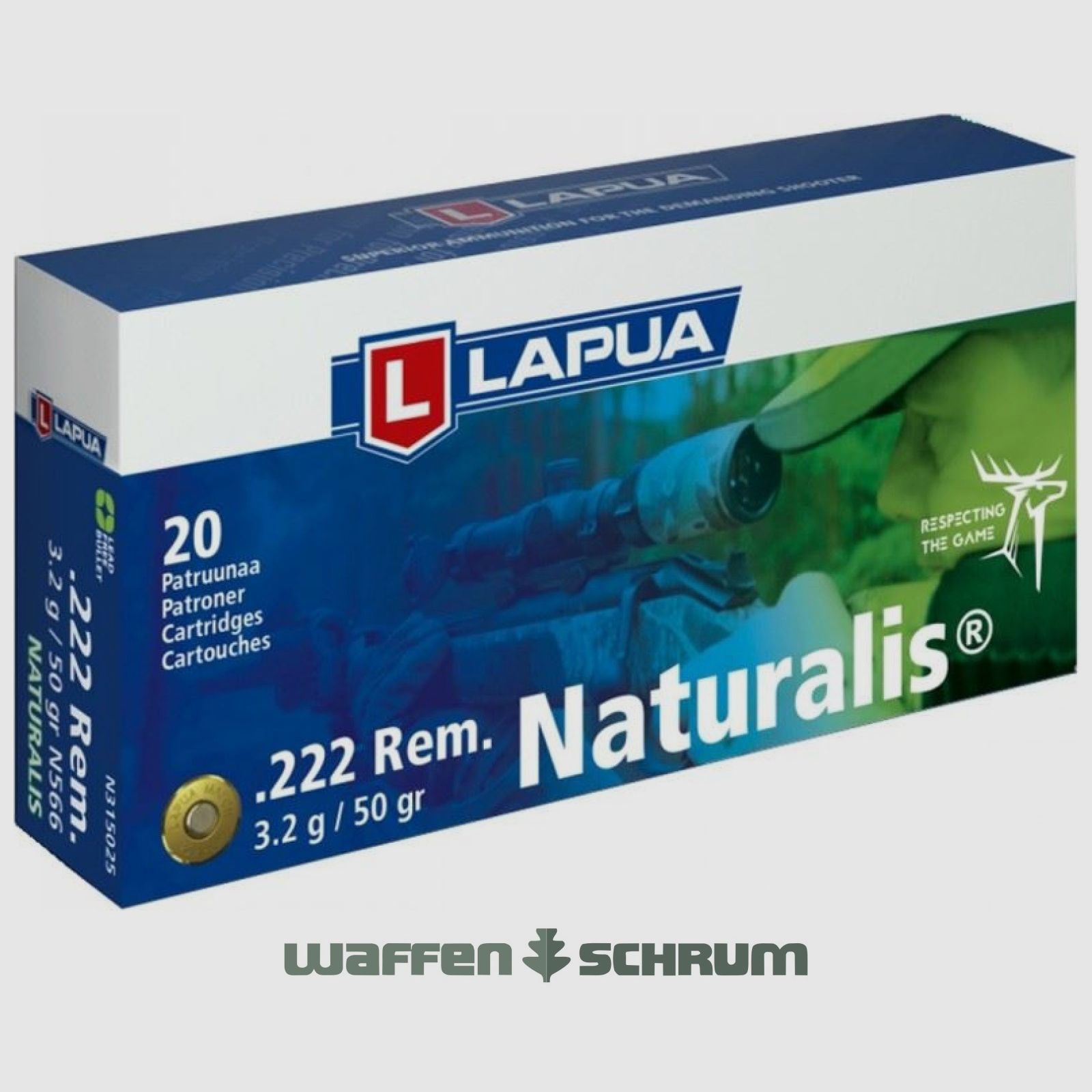 Lapua Naturalis 3,2g - 50gr. .222Rem