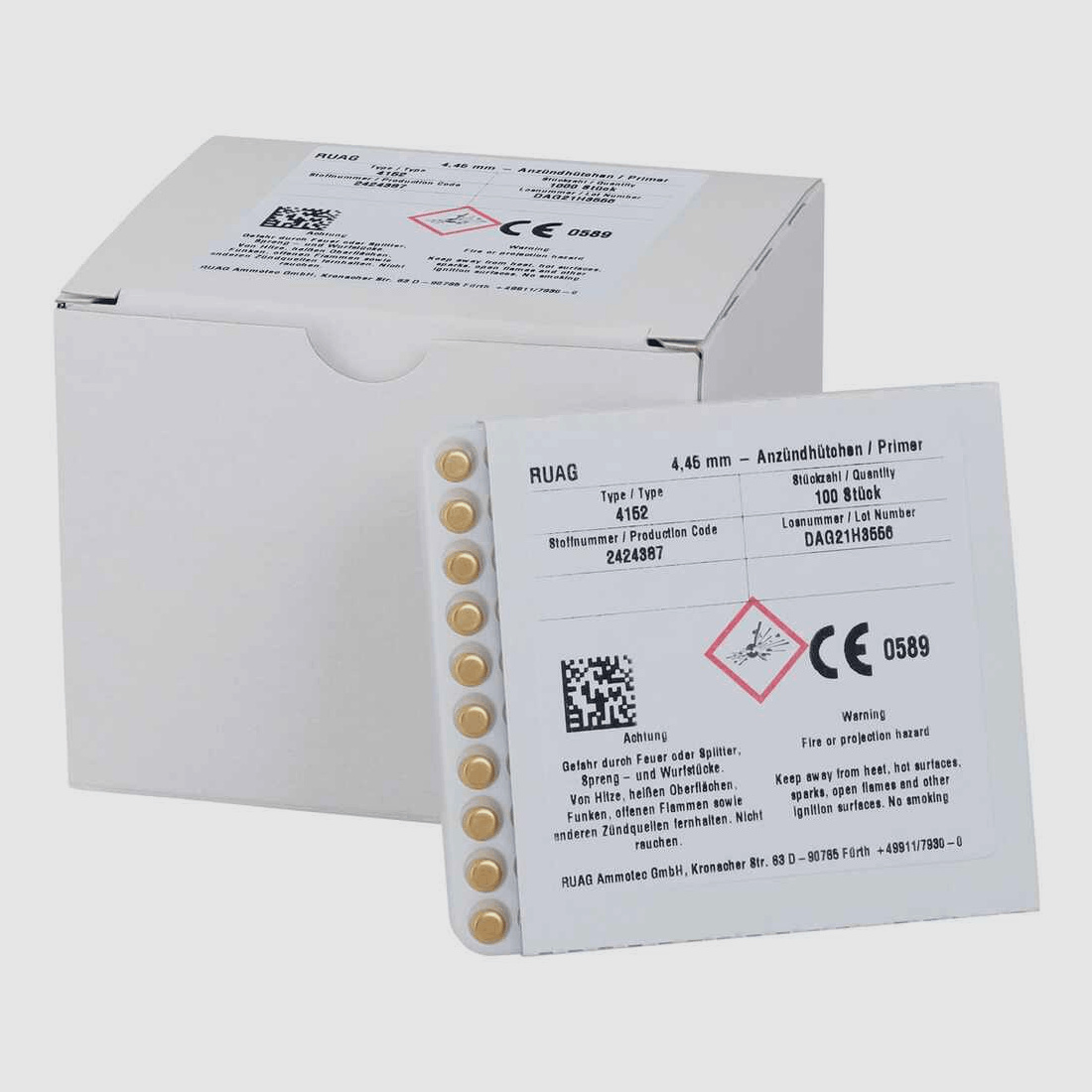 GECO AMBOSS INNESTI SMALL RIFLE 100 pz