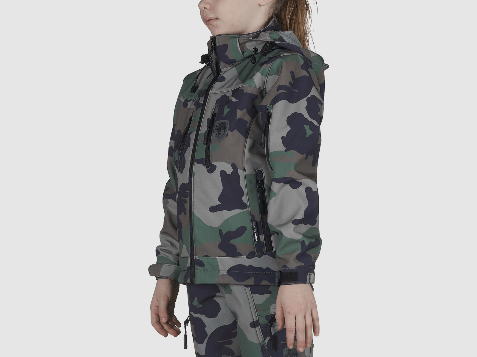 KURTKA – UNIVERS – DZIECKO – KURTKA SOFTSHELL U-TEX JUNIOR New Land Camo, zdjęcie 3 z 5