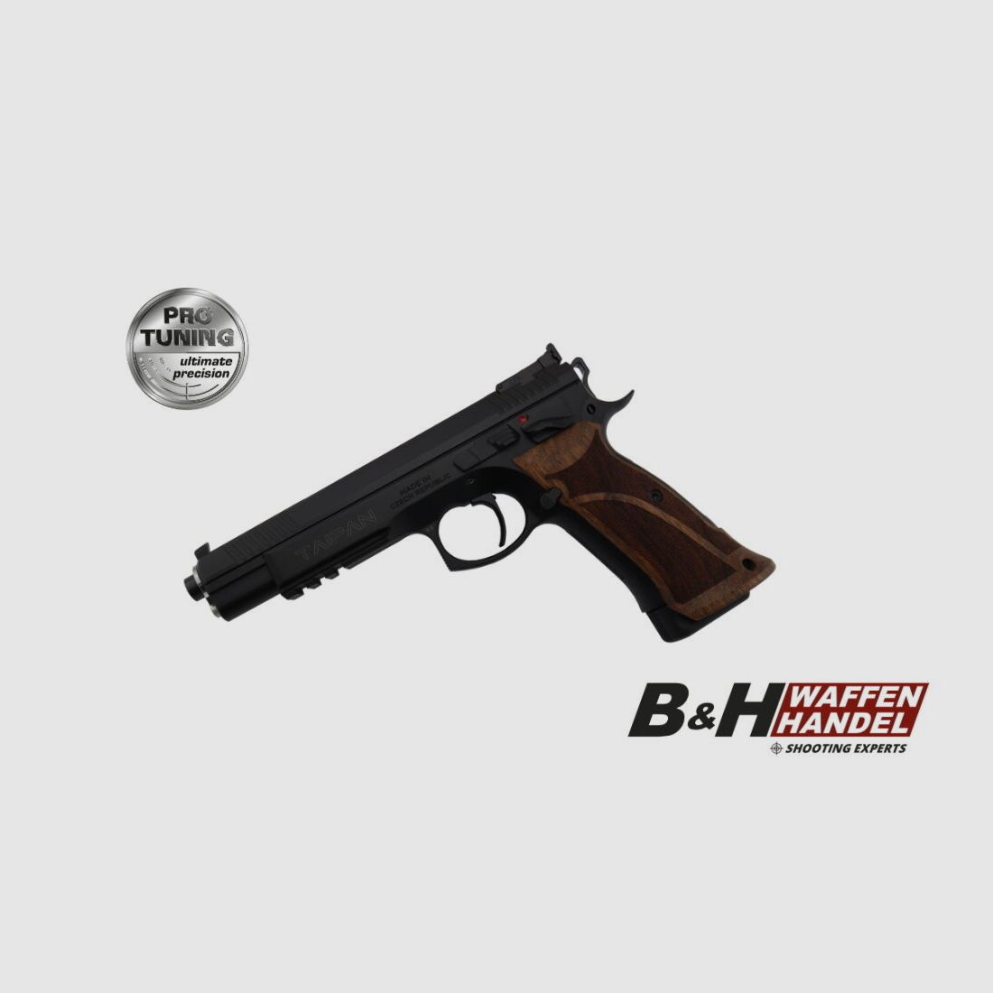 Pro Tuning CZ 75 Taipan Sport 6 inch sport pistol with walnut grip