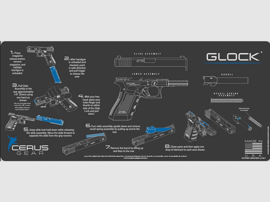 Cerus Gear – Renigungsmatte – Glock Instructional Plus