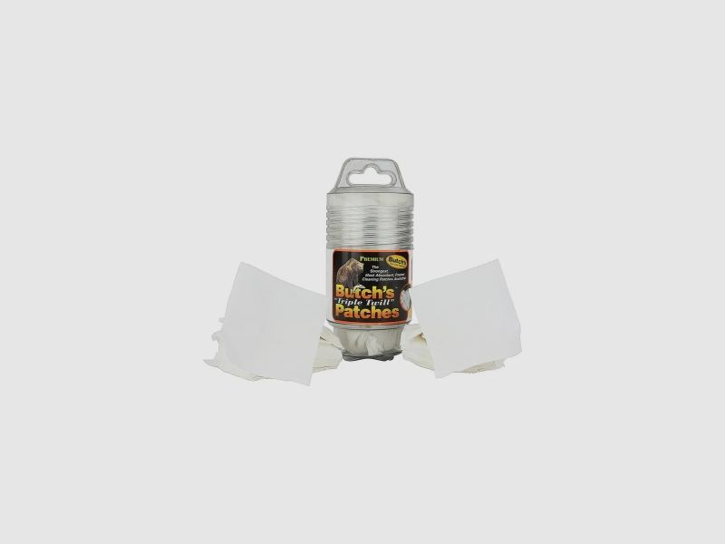Butch's Triple Twill Reinigungspatches 150 Stück für 9mm