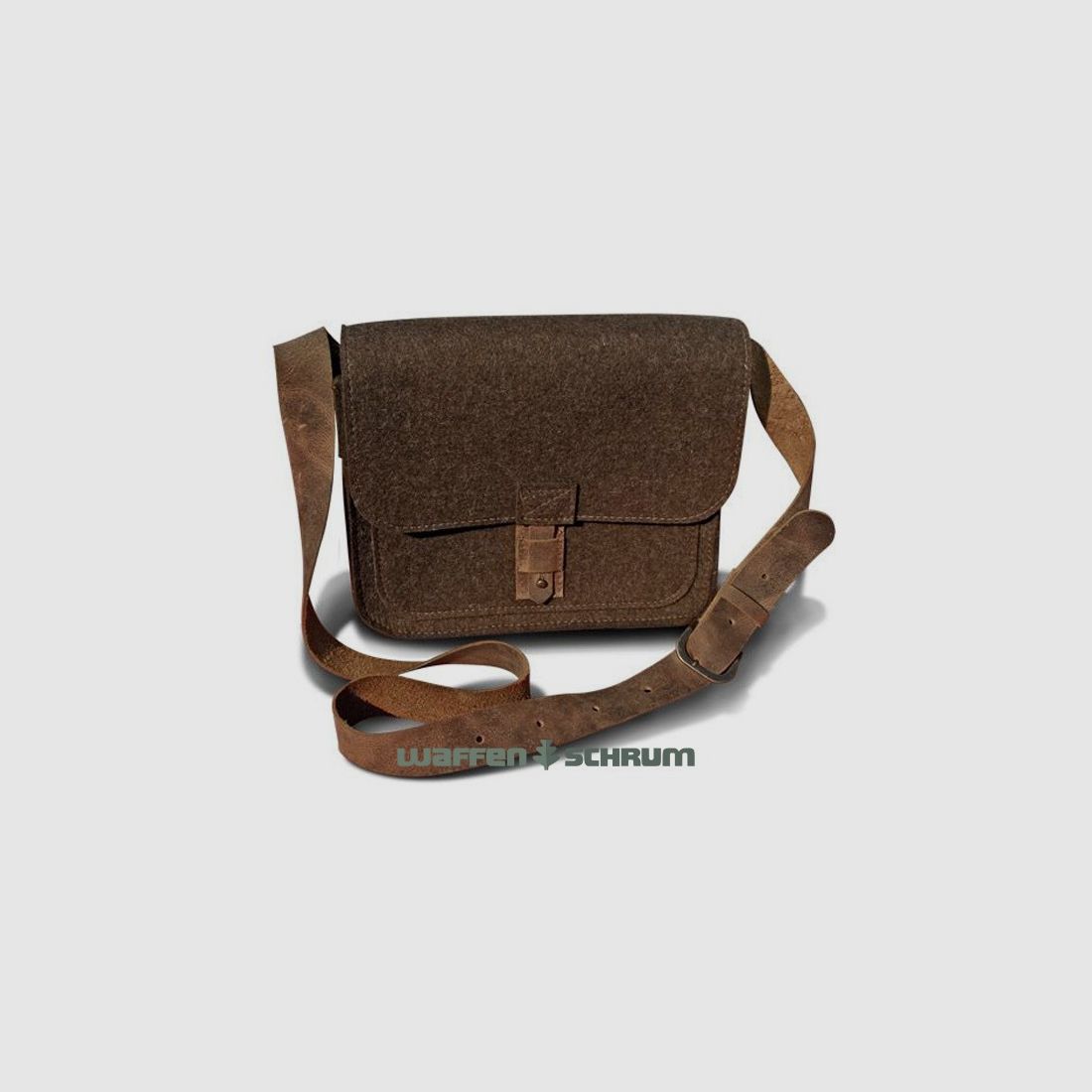 Waldkauz Filz-Jagdtasche braun, querformatig