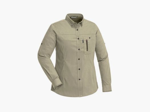 Pinewood Damen Bluse Tiveden TC Stretch Insect Safe Light Khaki