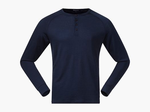 Bergans Lysebu Wol Henley Heren Marineblauw M