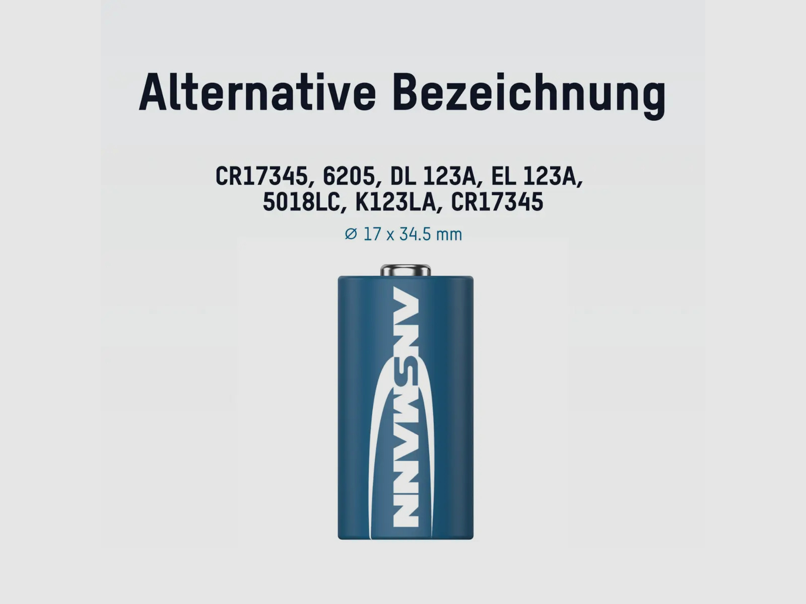 Pacco da 6 batterie alcaline CR123A Ansmann