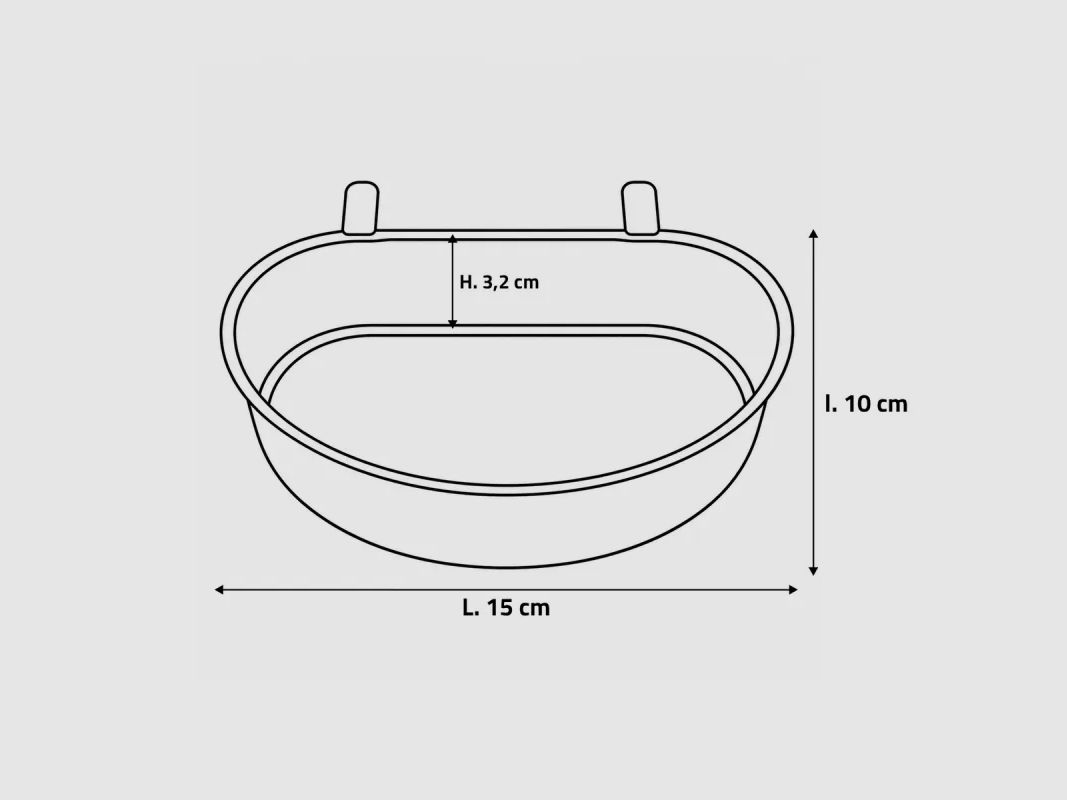 Galvanized half-moon feeder-drinker 0.4 L, image 2 of 7